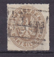 Preussen 1861 Mi. 18b, 3 Sgr. Preussischer Adler (2 Scans) - Gebraucht