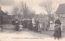 18-Nenoy Sur Barangeon ( Neuvy / Barangeon ) Procession : Femmes , Enfants Portant Statue De La Vierge - Argent-sur-Sauldre