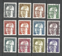 Germany Berlin 1970 Year. Used Stamps, Mich.# 359-370 - Usados