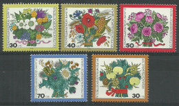 Germany Berlin 1974 Year Mint Stamps MNH(**) Mi.# 473-76, 481 Flowers - Ongebruikt