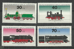 Germany Berlin 1975 Year Mint Stamps MNH(**) Mi.# 488-91 Trains - Unused Stamps