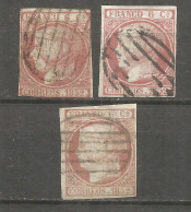 SPAIN 1852 Used Stamps 3v - Gebruikt