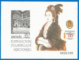 SPAIN 1990 Year, Special Mint Block MNH Black Print - Blokken & Velletjes