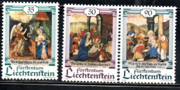 LIECHTENSTEIN 1990 CHRISTMAS NATALE NOEL WEIHNACHTEN NAVIDAD COMPLETE SET SERIE COMPLETA MNH - Unused Stamps