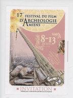 Amiens 17è Festival Du Film D'Archéologie 2024 Cinéma Invitation F. Payen Présidente Recherche Somme (double) - Amiens