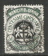 ITALY GENOVA Municipale Used Stamp 50 Centesimi - Non Classés