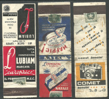 Italy 3 Old Matchbox Labels , Used - Matchbox Labels