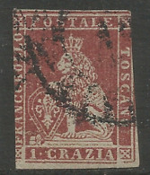 Italy 1851 Year, Used Stamp Michel # 4 X  - Toskana