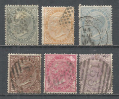 Italy 1863 Year, Used Stamps , 6 V Michel # 16-21 - Afgestempeld