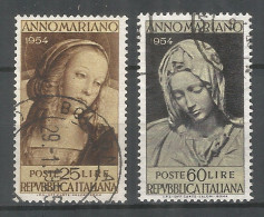 Italy 1954 Year, Used Stamps , Michel # 924-25 - 1946-60: Usati