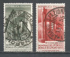 Italy 1955 Year, Used Stamps , Michel # 941-942 - 1946-60: Used