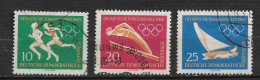 ALLEMAGNE   REPUBLIQUE DÉMOCRATIQUE  N°  463/64/65 " J.OLYMPIQUES " - Usados