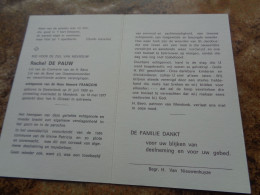 Doodsprentje/Bidprentje  Rachel DE PAUW   Desteldonk 1909-1977 Mendonk - Godsdienst & Esoterisme