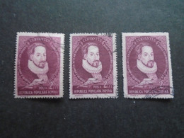 D202270   Romania - 1955 Cervantes 2L Used -  Lot Of 3 Used Stamps   1560 - Gebraucht