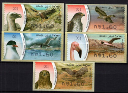 Israel - 2009-2010 - Domestic Birds - Mint Self-adhesive ATM Stamp Set - Affrancature Meccaniche/Frama