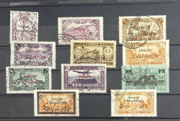 HATAY 1938 SANDJAK D'ALEXANDRETTE BLACK &RED SURCHARGED 11 STAMPS USED F VF - Siria