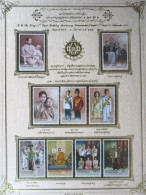 Thailand Stamp Album Sheet 1999 HM King 6th Cycle Birthday Ann 2nd - Thaïlande