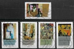 France 2012  Oblitéré Autoadhésif  N° 700 - 704 - 707 - 708 - 709   - Peintures Du XX° Siècle  "  Le Cubisme  " - Used Stamps