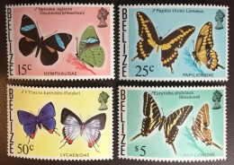 Belize 1975 - 1977 Watermark Upright Butterflies Complete Set SG426-33 MNH - Butterflies