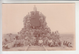 Railway Workers On Train Locomotive & Serbia Officers Real Photo Postcard Before 1914. (sr2193) Eisen Bahn Eisenbahn RR - Servië