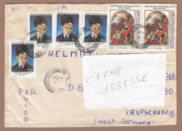 LETTRE DE FIANARANTSOA AVEC TIMBRES "POETE J.J. RABEARIVELO" ET "TABLEAU LE CORREGE". - Madagaskar (1960-...)