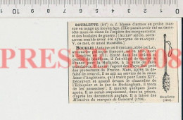 Doc 1908 Bourlette Masse D'armes Moyen-âge Arme Massue + Antoine De Guiscard Abbé De La Bourlie 222C1 - Non Classificati