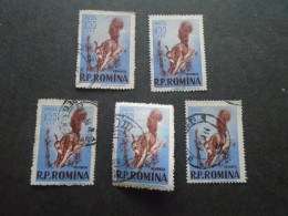 D202279   Romania - 1955  -  Lot Of 5 Used Stamps   Squirrel - Eichhörnchen - Écureuil 1572 - Oblitérés