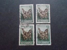 D202280  Romania - 1955  -  Lot Of 4 Used Stamps  Blackcock  Grouse  1573 - Oblitérés