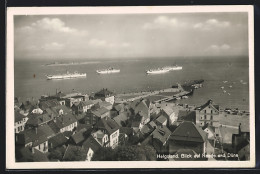 AK Helgoland, Blick Auf Reede Und Düne  - Helgoland