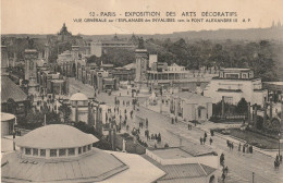 Paris 75 (10242) Exposition Des Arts Décoratifs - Vue Générale Sur L'Esplanade Des Invalides Vers Le Pont Alexandre III - Mostre