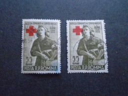 D202283   Romania - 1956   -  Lot Of 2  Used Stamps   Red Cross Croix Rouge  Congress   1579 - Gebruikt