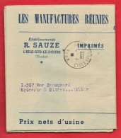 - L'ISLE Sur Le DOUBS (Doubs) LES MANUFACTUES REUNIES DE PANTOUFLES ET DE CAOUTCHOUC DU DOCTEUR "PARFAIT" - Textile & Vestimentaire