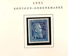 Germany DEUTSCHE POST 1951 RONTGEN-GEDENKMARKE  Y & T Nr 33 ** - Ongebruikt