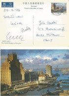 China 1987 Touristic PSC Stationery Card Baidu Bridge Shanghai F.90 Used 29dec87 To Italy - Postales