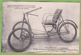 Belle CPA ORLEANS Etablissements L. TOURNOIS Fabrique De Tricycles En Tous Genres 45 LOIRET - Orleans