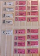 Luxembourg Small Lot Registered Labels V Labels - Postwaardestukken