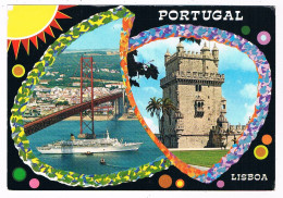 SCH-1672   LISBOA With Cruiseship - Paquebots