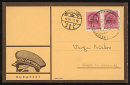 MÁRAMAROSSZIGET 1940. Nice Hotel Advertising Postcard With "Visszatért" Military Cancellation - Briefe U. Dokumente