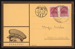 MÁRAMAROSSZIGET 1940. Nice Hotel Advertising Postcard With "Visszatért" Military Cancellation - Lettres & Documents
