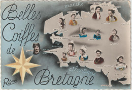 Ille Et Vilaine :  Carte Géographique Bretagne : Brest, Quimper, Morlaix,guingamp, Vannes, St Brieuc, Audierne, Paimpol. - Andere & Zonder Classificatie