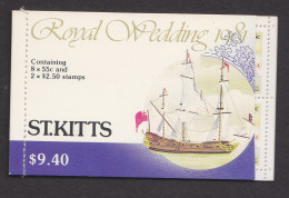 SAINT KITTS CARNET  Y & T 476 481 MARIAGE CHARLES LADY DIANA 1981 NEUF - St.Kitts Und Nevis ( 1983-...)