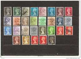 GB 1970-1990 ELIZABETH II Oblitérés, Used Cote Yvert : 25 Euros - Machins