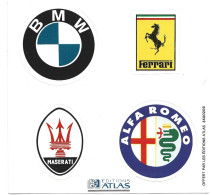 Voitures - FERRARI - ALFA ROMEO - BMW - Maserati  - 4 Autocollants, Sigles - Autocollants