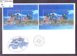 FDC GRAND FORMAT No 1118-1118a ( LES 2 DIFFERENTS BLEUS ) - COTE: 60.- ( !! ATTENTION AUX FRAIS DE PORT HORS SUISSE!! ) - Francobolli Da Distributore