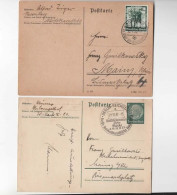 Germany 1937/1938 BERLIN & NURNBERG Third Reich Collectible Used Stamped And Franked Postcards - Covers & Documents