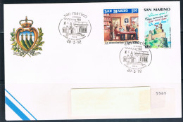 SAN MARINO 1992 - Expo Filatelico " Viterbo 92", Annullo Speciale. - Philatelic Exhibitions