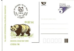 CDV A 13 Czech Republic China Stamp Exhibition 1996 Panda - Osos