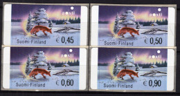 Finland - 2002 - Fox - Mint ATM Self-adhesive Stamp Set (EUR) - Vignette [ATM]