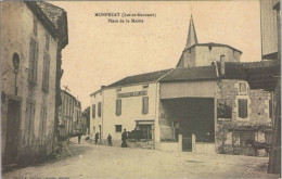 Cpa..47..MONTPEZAT Ou MONPEZAT...LOT ET GARONNE..PLACE DE LA MAIRIE...CAFE DE LA PAIX..A.ANCEZE.... - Autres & Non Classés