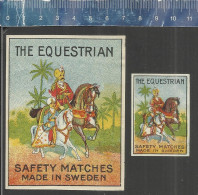 THE EQUESTRIAN - OLD VINTAGE MATCHBOX LABELS MADE IN SWEDEN - Matchbox Labels